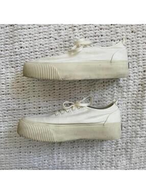 Everlane Women's White Forever Platform Sneaker - Size 7.5